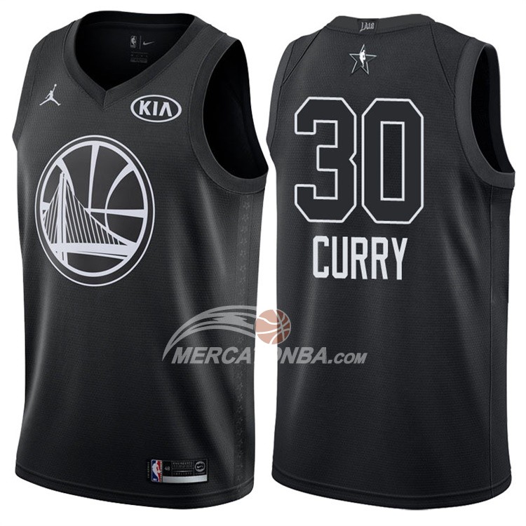 Maglia NBA Stephen Curry All Star 2018 Golden State Warriors Nero